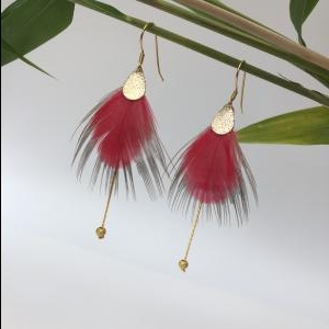 Bijoux plumes de faisan